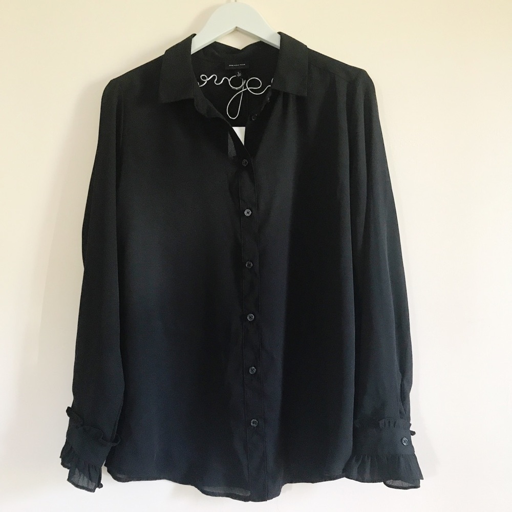 Who What Wear | Black Long Sleeve Blouse